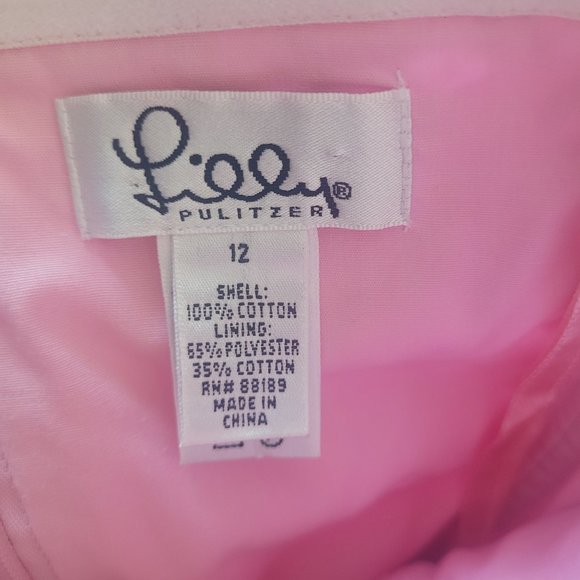 Lilly Pulitzer Vintage - Sienna Kentucky Eyelet Dress in Phipps Pink Size 12 - Picture 2 of 7